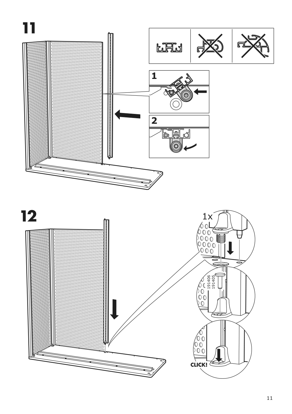 Assembly instructions for IKEA Bekant shelf unit black | Page 11 - IKEA BEKANT shelf unit 103.734.95