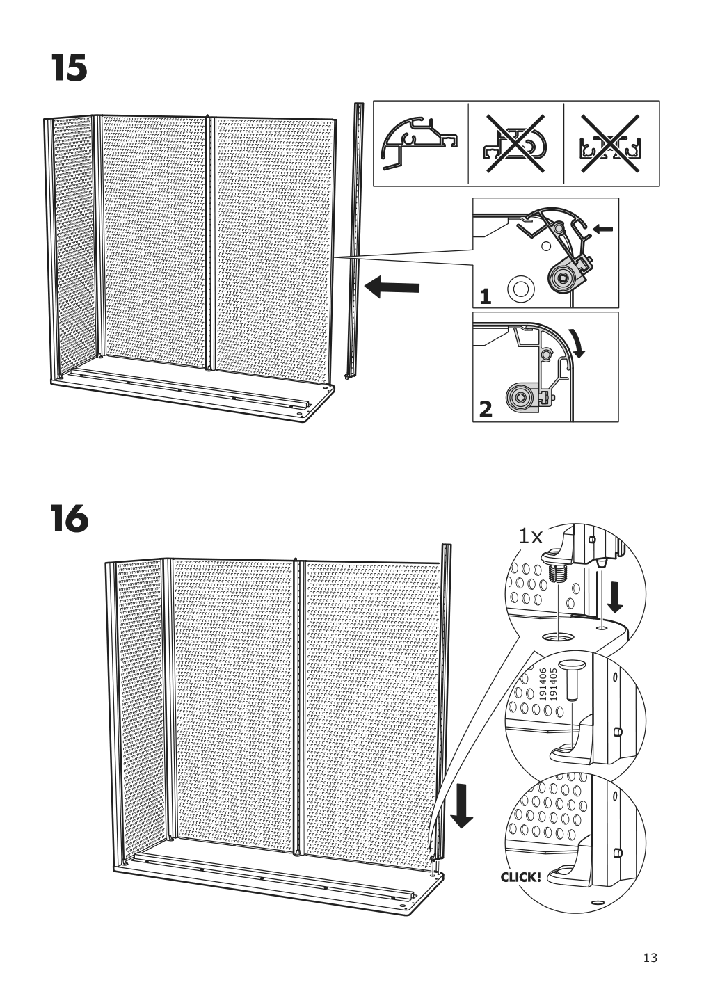 Assembly instructions for IKEA Bekant shelf unit black | Page 13 - IKEA BEKANT shelf unit 103.734.95