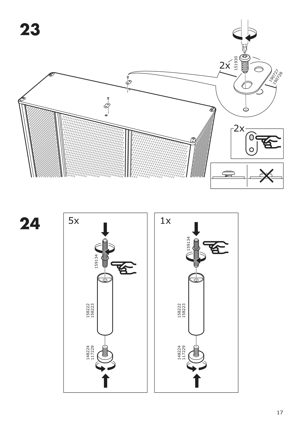 Assembly instructions for IKEA Bekant shelf unit black | Page 17 - IKEA BEKANT shelf unit 103.734.95