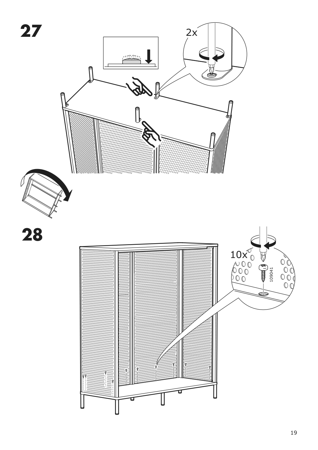 Assembly instructions for IKEA Bekant shelf unit black | Page 19 - IKEA BEKANT shelf unit 103.734.95