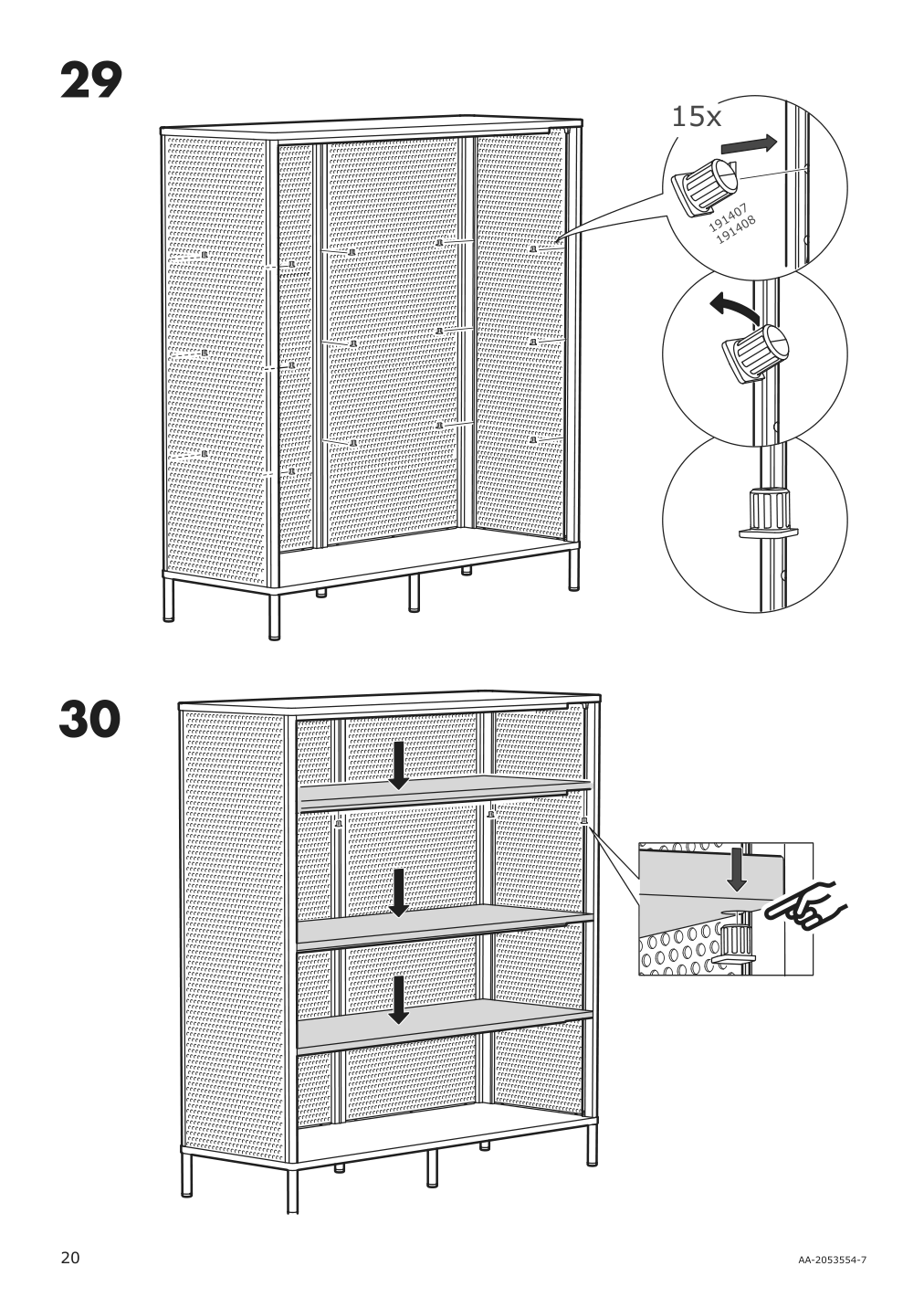 Assembly instructions for IKEA Bekant shelf unit black | Page 20 - IKEA BEKANT shelf unit 103.734.95