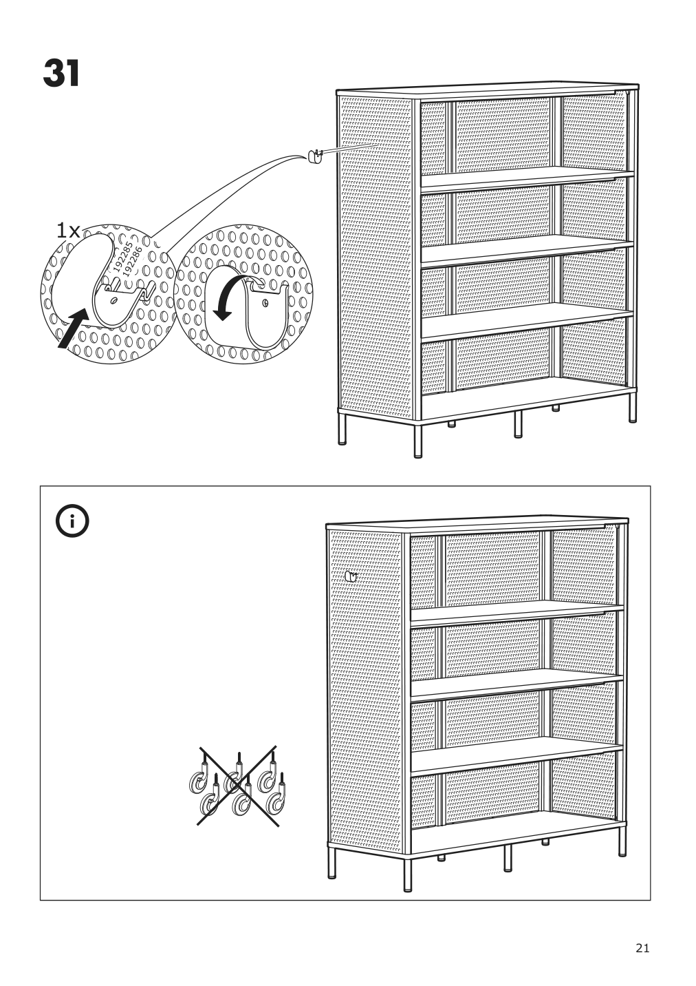 Assembly instructions for IKEA Bekant shelf unit black | Page 21 - IKEA BEKANT shelf unit 103.734.95