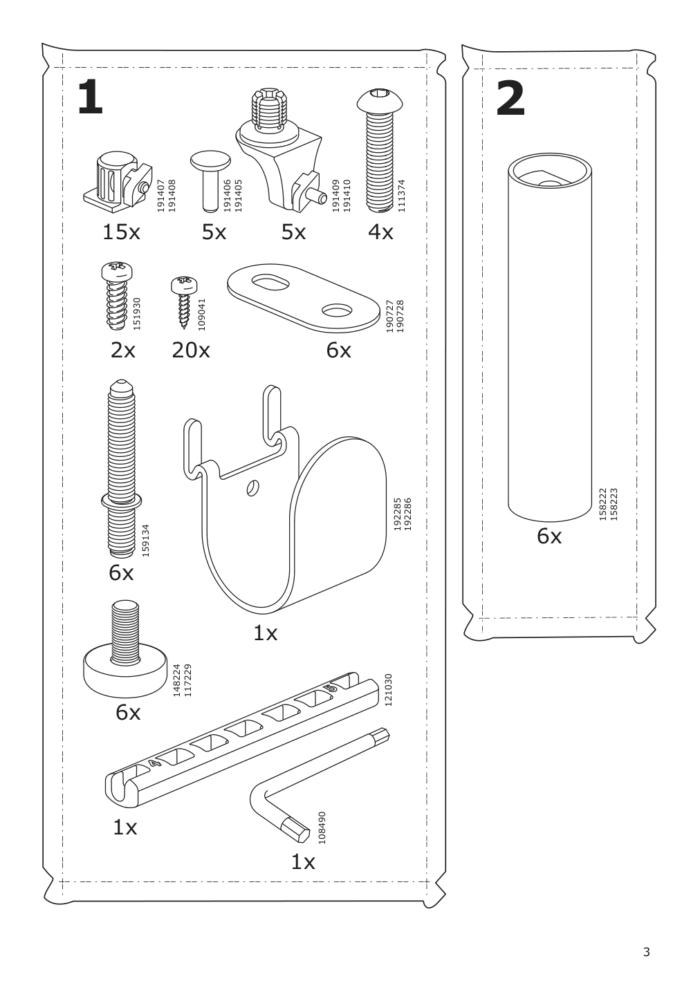 Assembly instructions for IKEA Bekant shelf unit black | Page 3 - IKEA BEKANT shelf unit 103.734.95