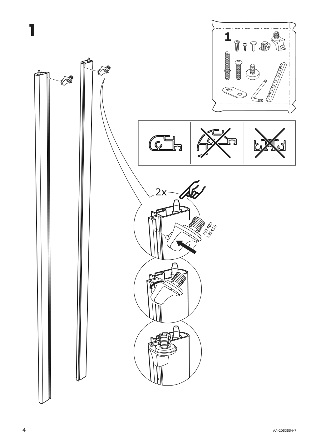 Assembly instructions for IKEA Bekant shelf unit black | Page 4 - IKEA BEKANT shelf unit 103.734.95