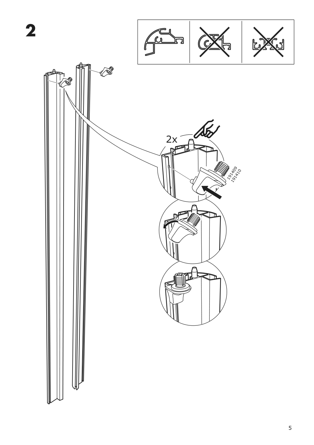 Assembly instructions for IKEA Bekant shelf unit black | Page 5 - IKEA BEKANT shelf unit 103.734.95