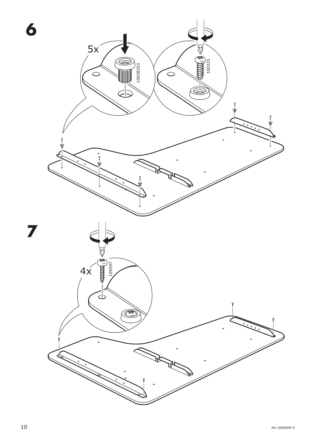 Assembly instructions for IKEA Bekant sit stand underframe corner table white | Page 10 - IKEA BEKANT corner desk right sit/stand 692.823.56