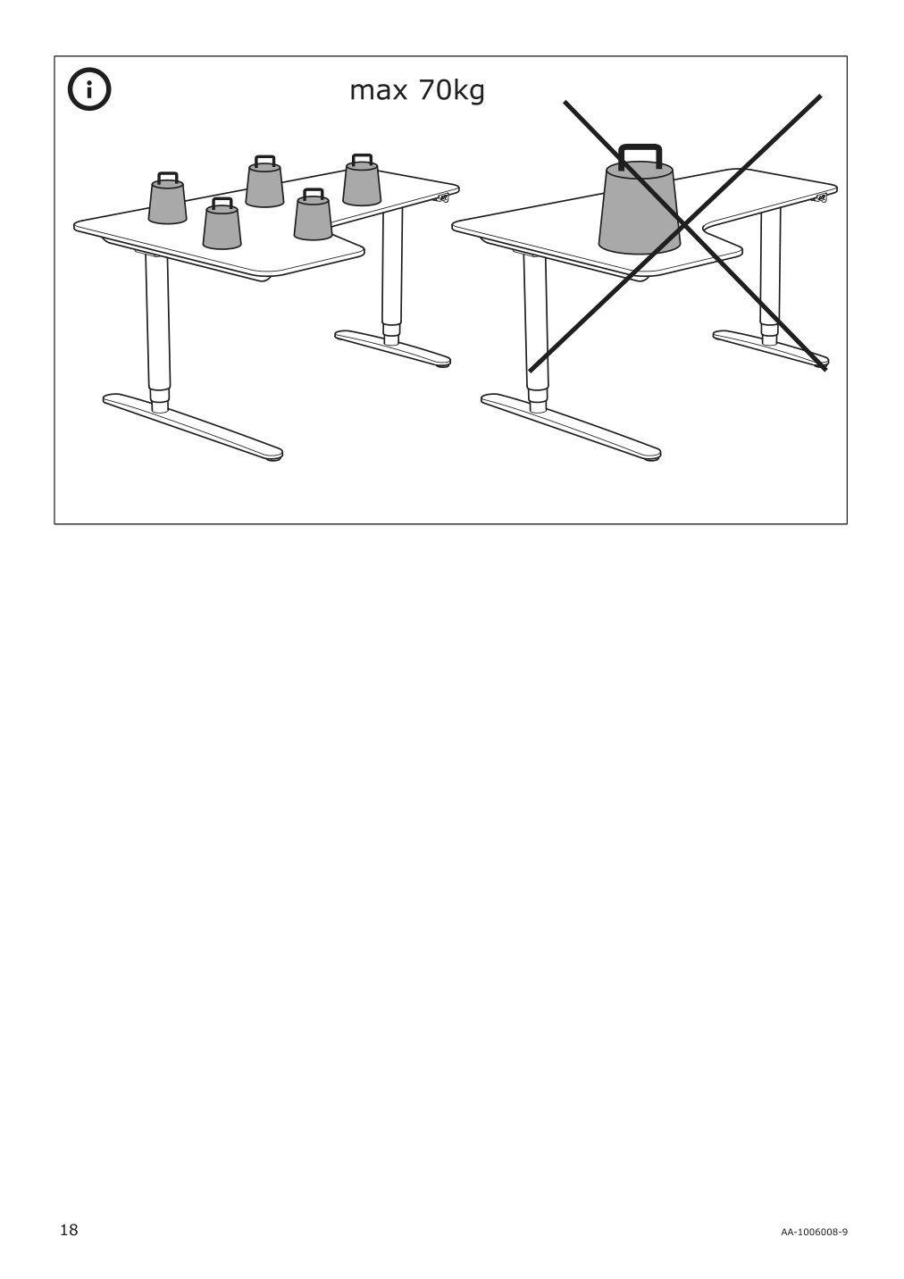 Assembly instructions for IKEA Bekant sit stand underframe corner table white | Page 18 - IKEA BEKANT corner desk right sit/stand 892.823.36