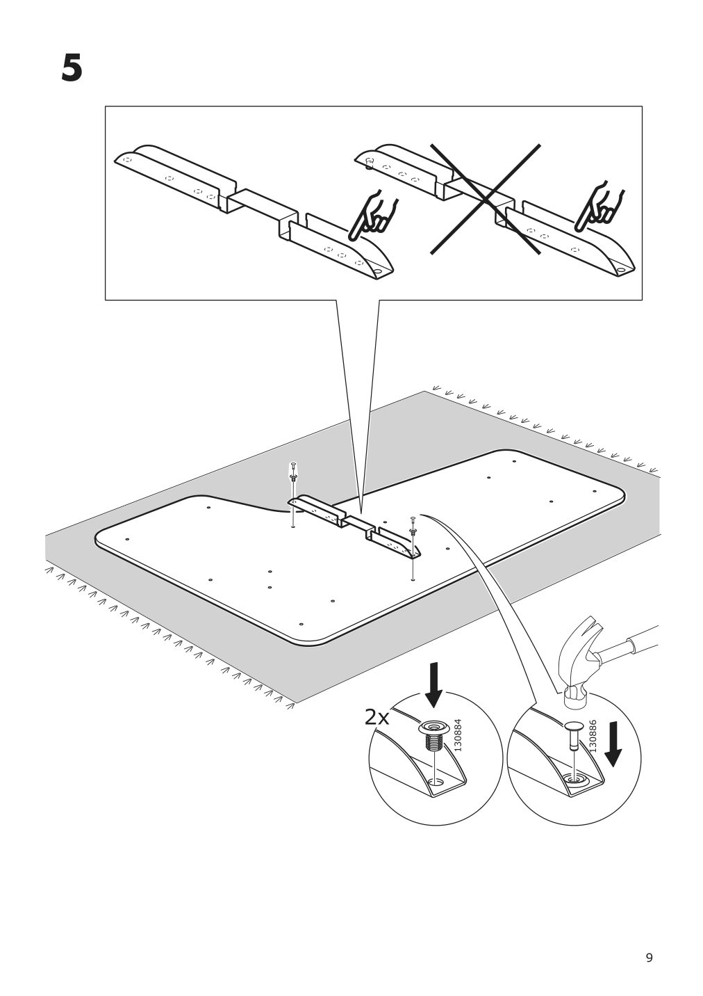 Assembly instructions for IKEA Bekant sit stand underframe corner table black | Page 9 - IKEA BEKANT sit/stand underframe/corner table 902.529.70