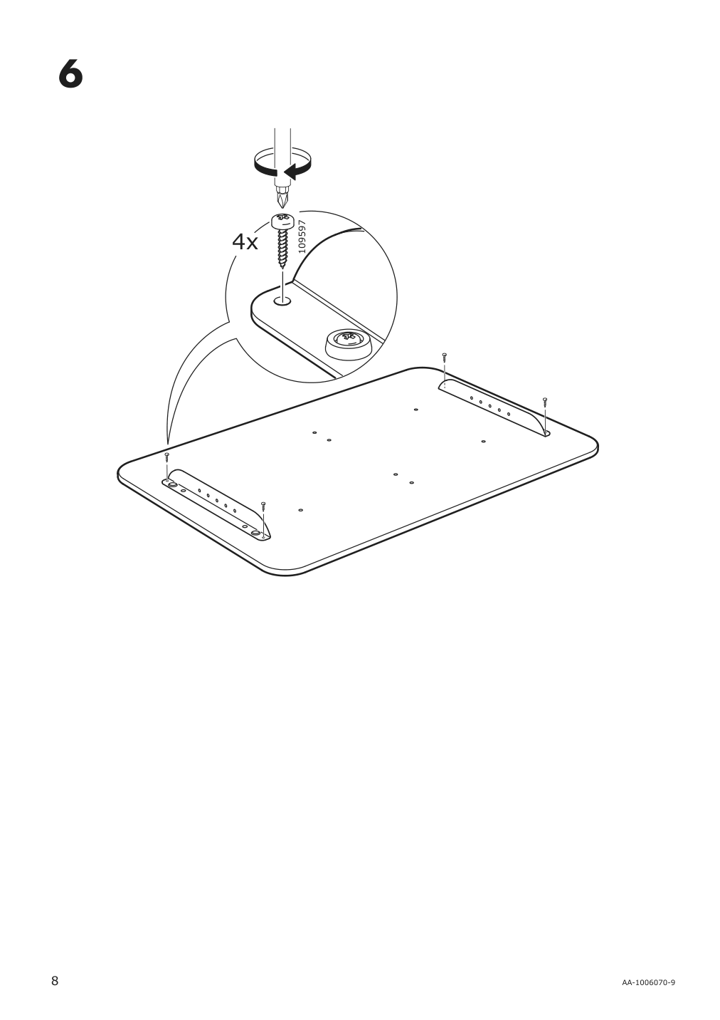 Assembly instructions for IKEA Bekant sit stand underframe for table top white | Page 8 - IKEA BEKANT sit/stand underframe for table top 902.552.52