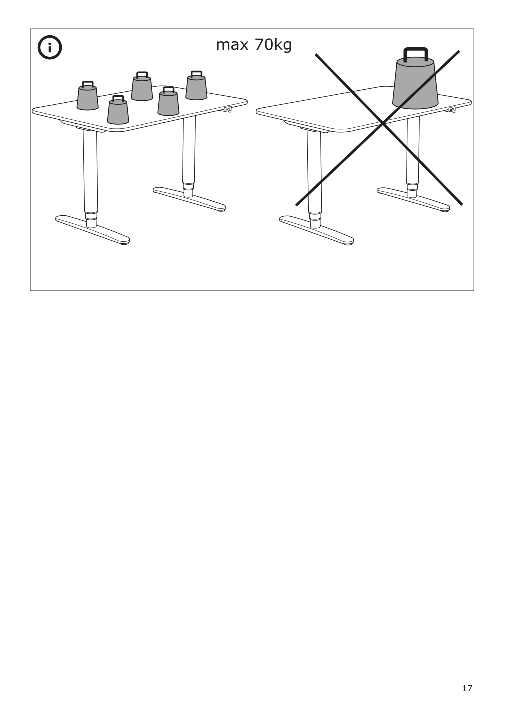 Assembly instructions for IKEA Bekant sit stand underframe for table top black | Page 17 - IKEA BEKANT desk sit/stand 692.810.69