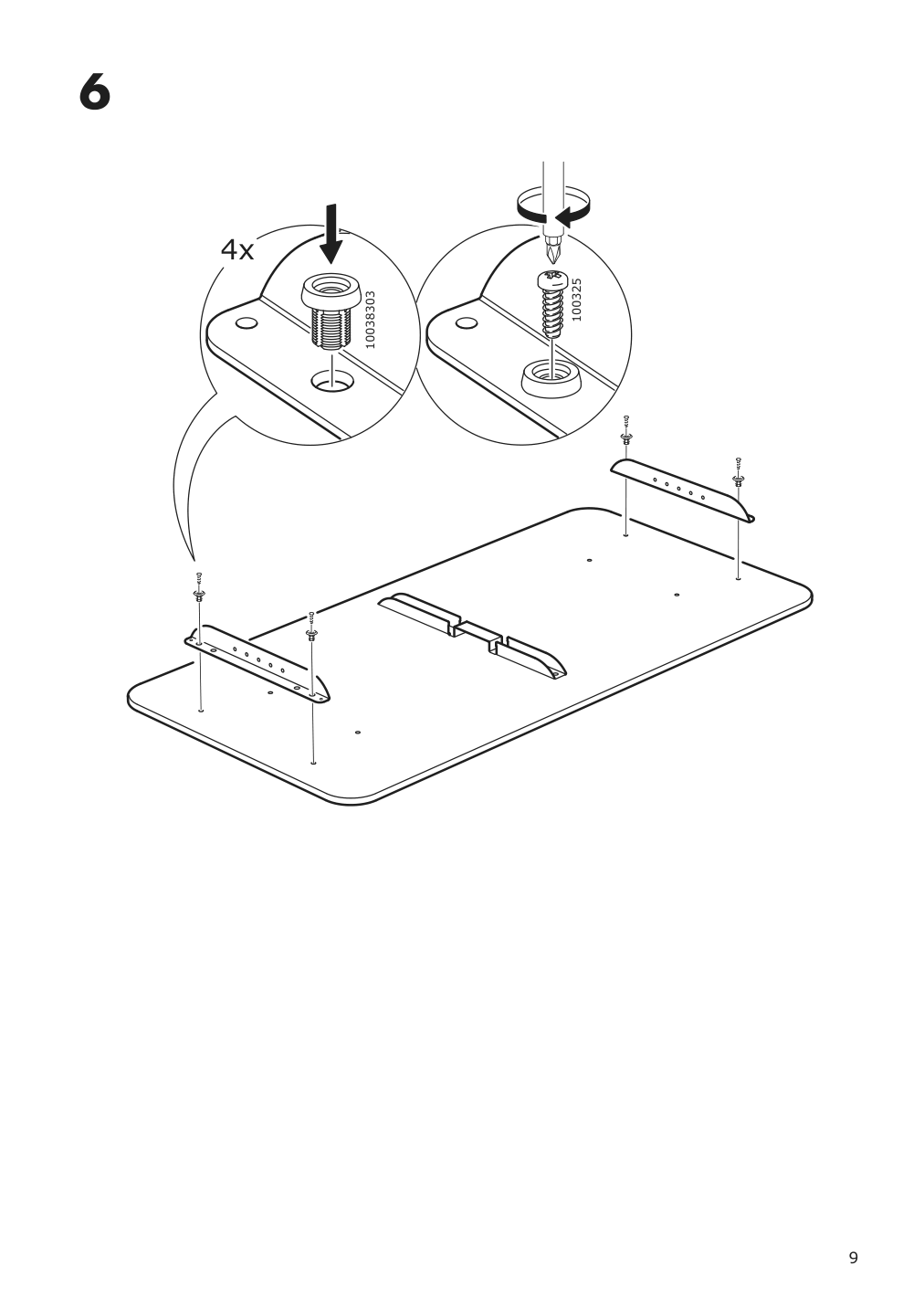 Assembly instructions for IKEA Bekant sit stand underframe for table top white | Page 9 - IKEA BEKANT desk sit/stand 690.225.37