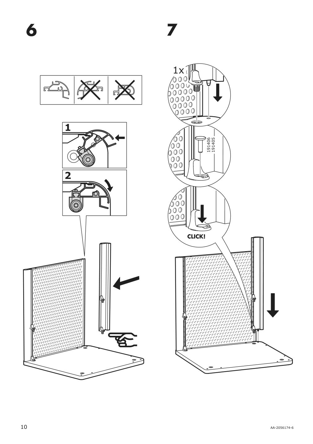 Assembly instructions for IKEA Bekant storage unit mesh black | Page 10 - IKEA BEKANT storage unit on casters 192.824.29