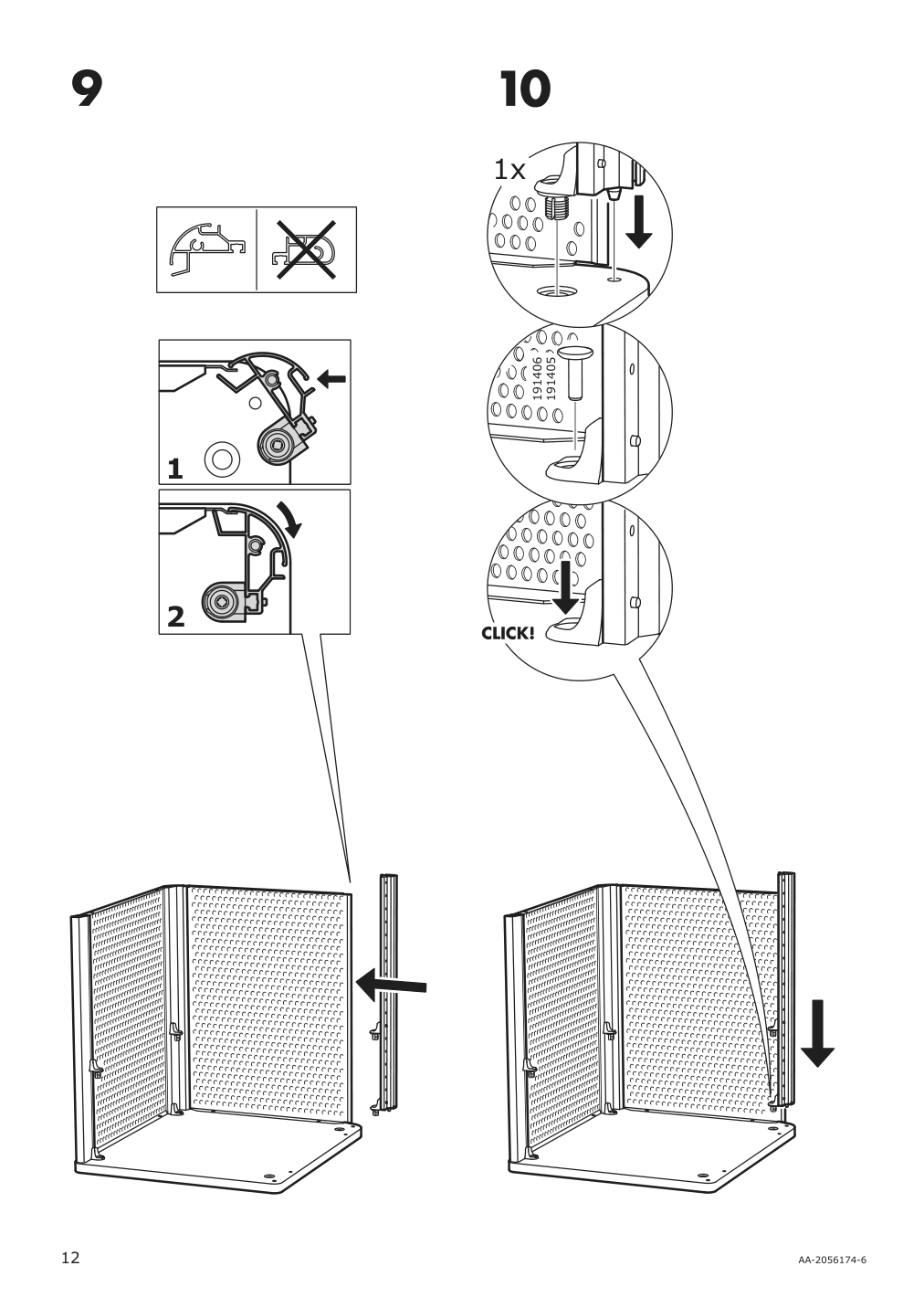 Assembly instructions for IKEA Bekant storage unit mesh black | Page 12 - IKEA BEKANT storage unit on casters 192.824.29