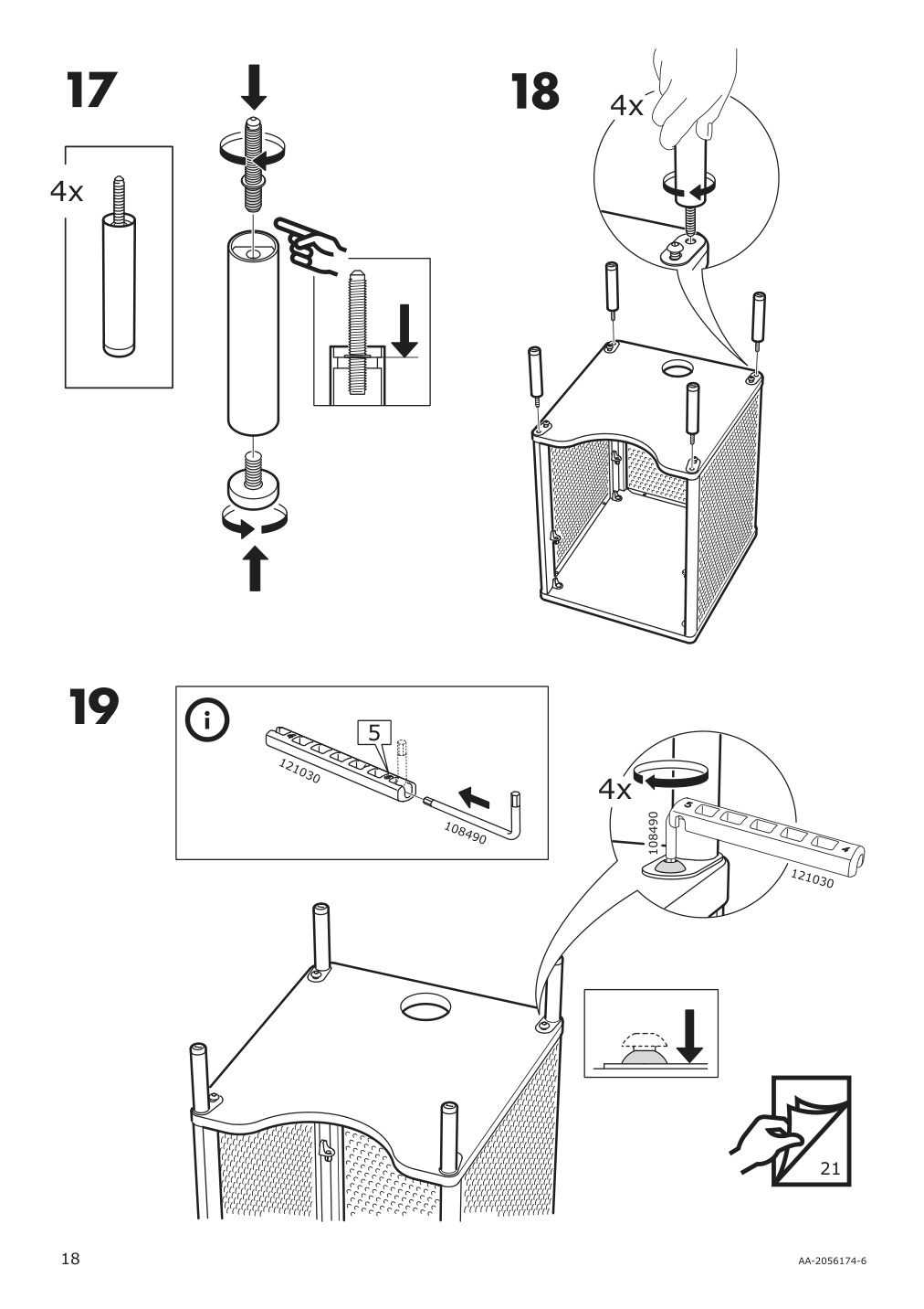 Assembly instructions for IKEA Bekant storage unit mesh black | Page 18 - IKEA BEKANT storage unit on casters 192.824.29