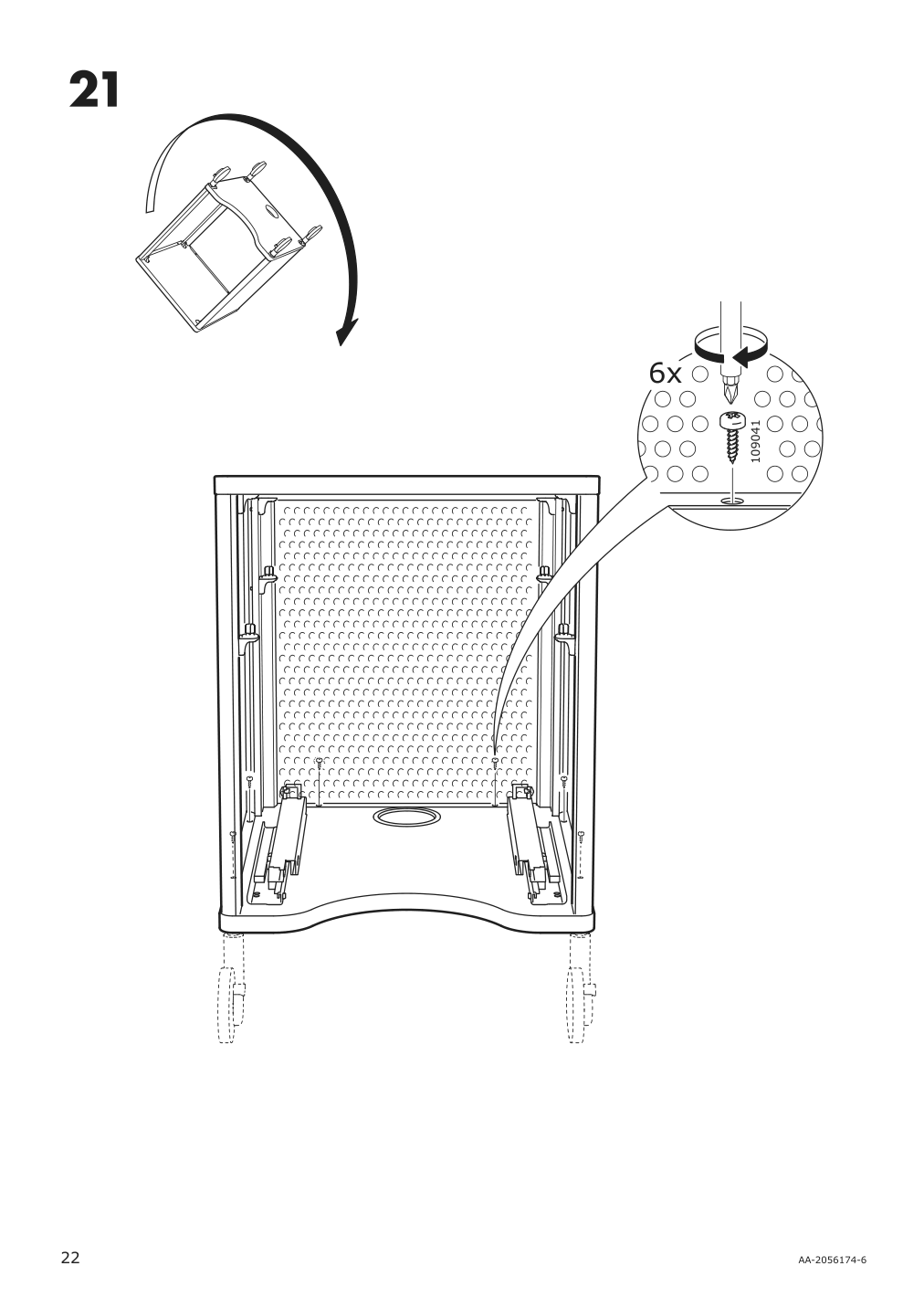 Assembly instructions for IKEA Bekant storage unit mesh black | Page 22 - IKEA BEKANT storage unit on casters 192.824.29