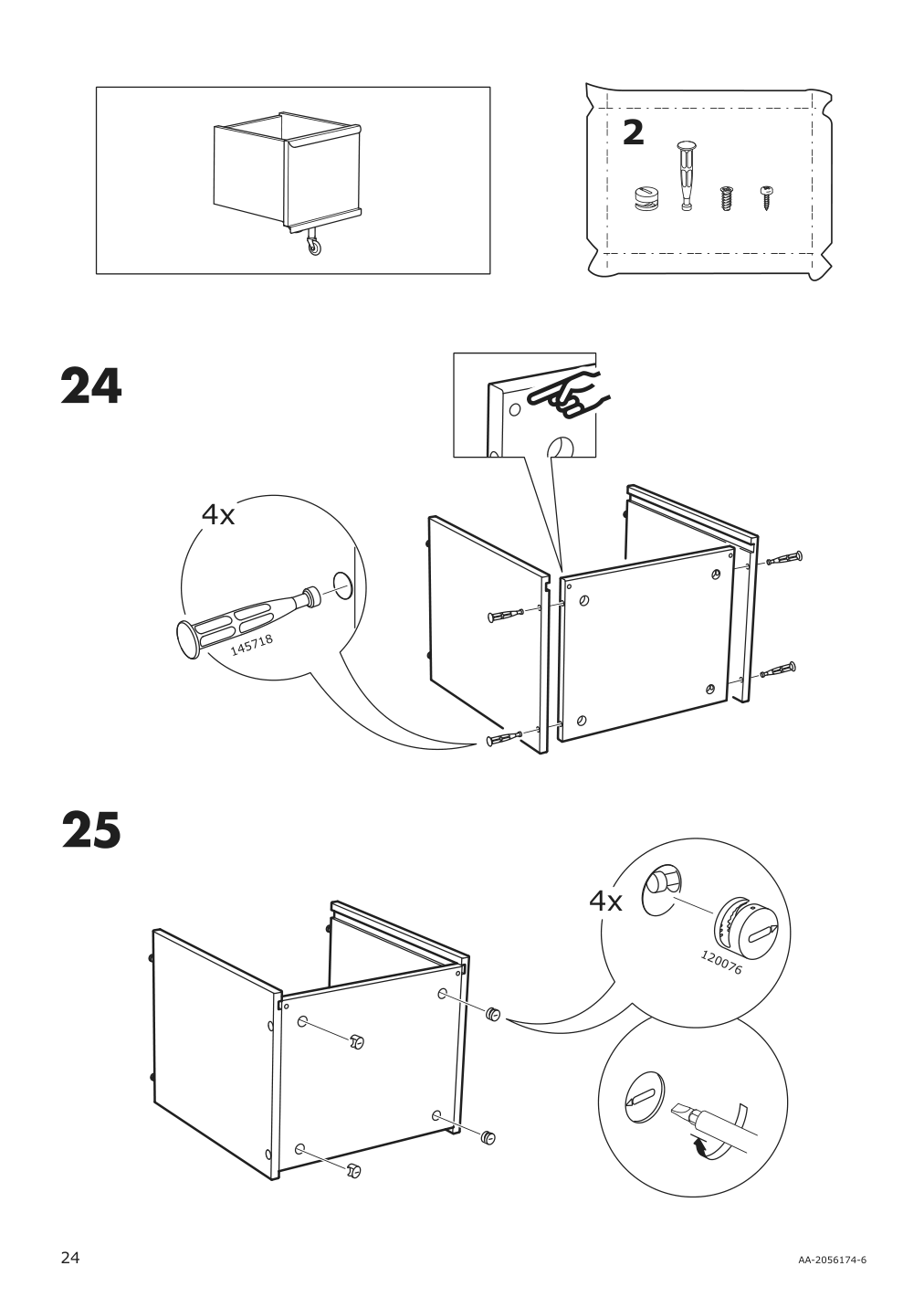 Assembly instructions for IKEA Bekant storage unit mesh black | Page 24 - IKEA BEKANT storage unit on casters 192.824.29