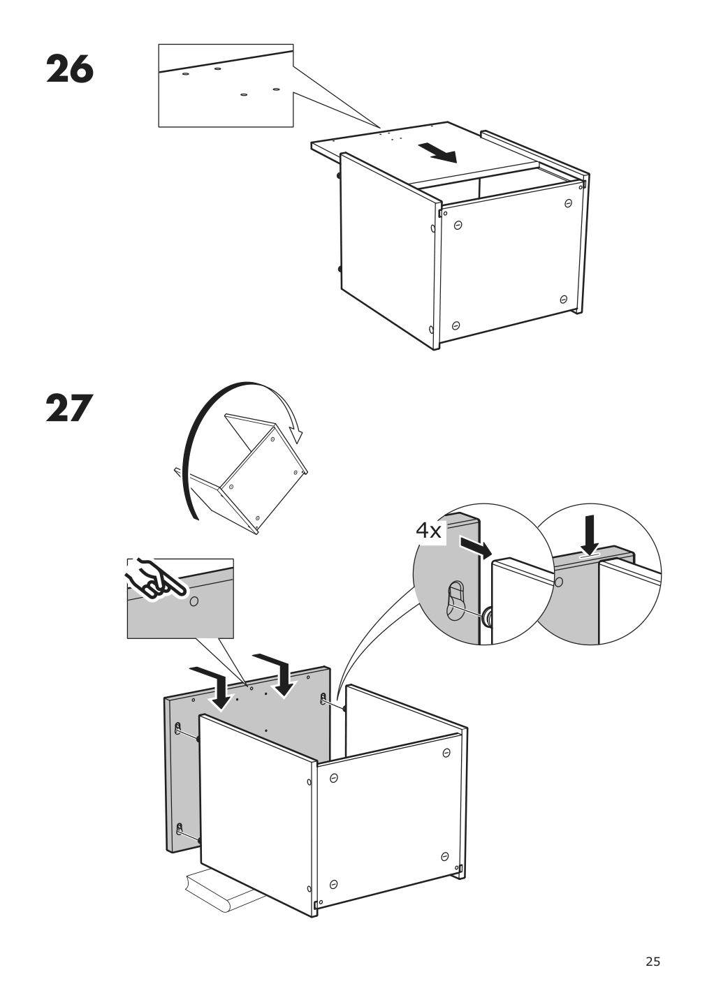 Assembly instructions for IKEA Bekant storage unit mesh black | Page 25 - IKEA BEKANT storage unit on casters 192.824.29