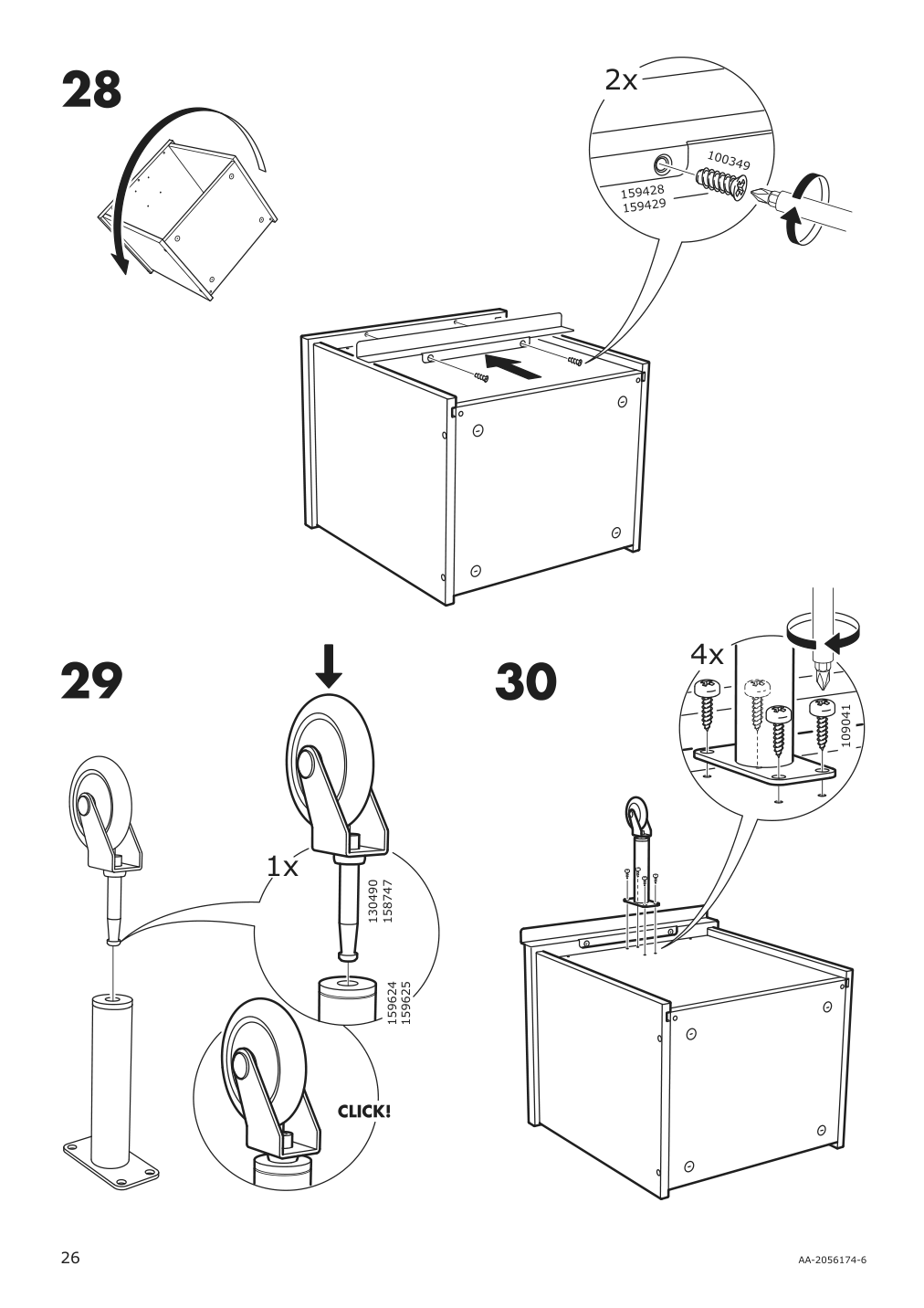 Assembly instructions for IKEA Bekant storage unit mesh black | Page 26 - IKEA BEKANT storage unit on casters 192.824.29