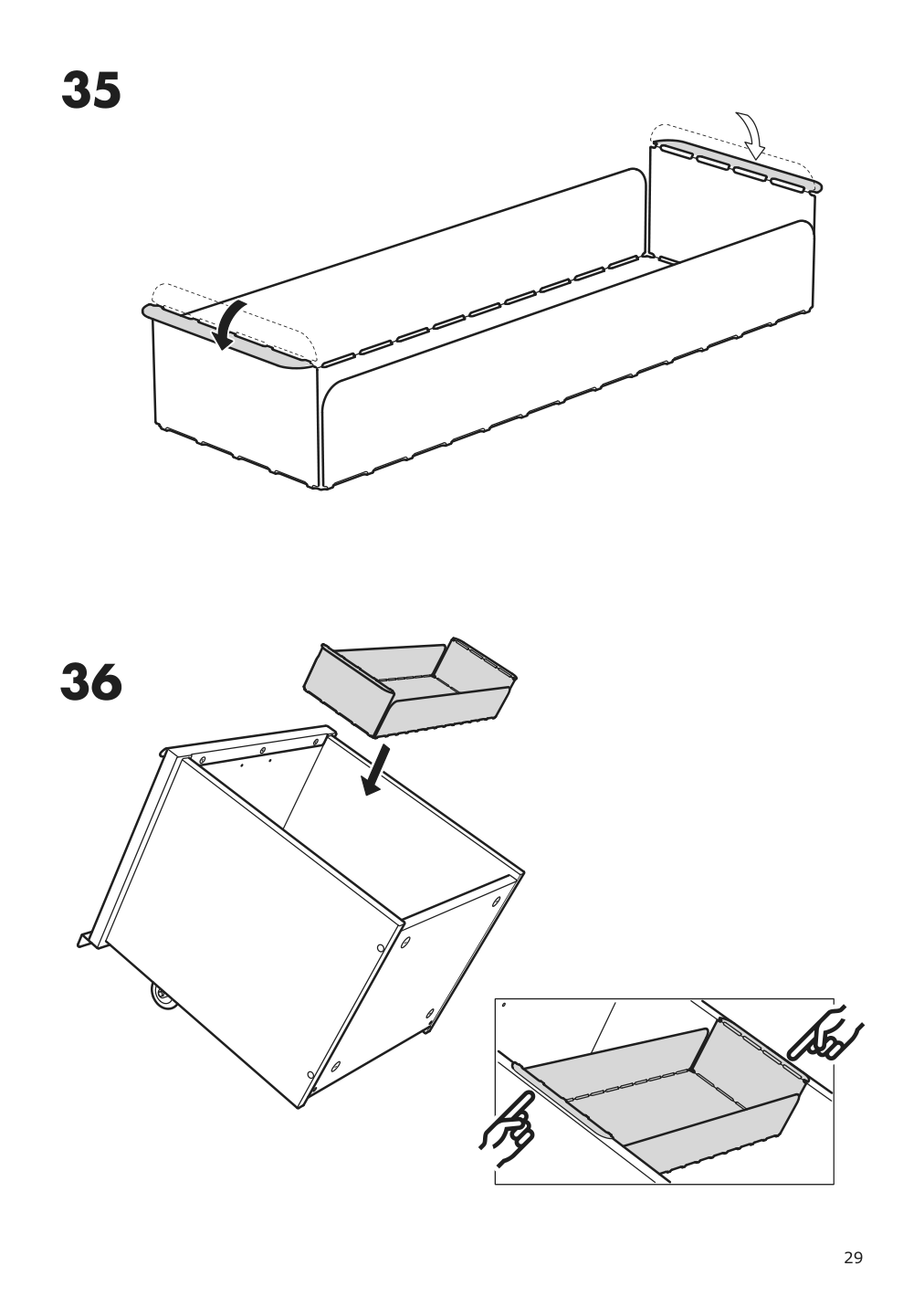 Assembly instructions for IKEA Bekant storage unit mesh black | Page 29 - IKEA BEKANT storage unit on casters 192.824.29