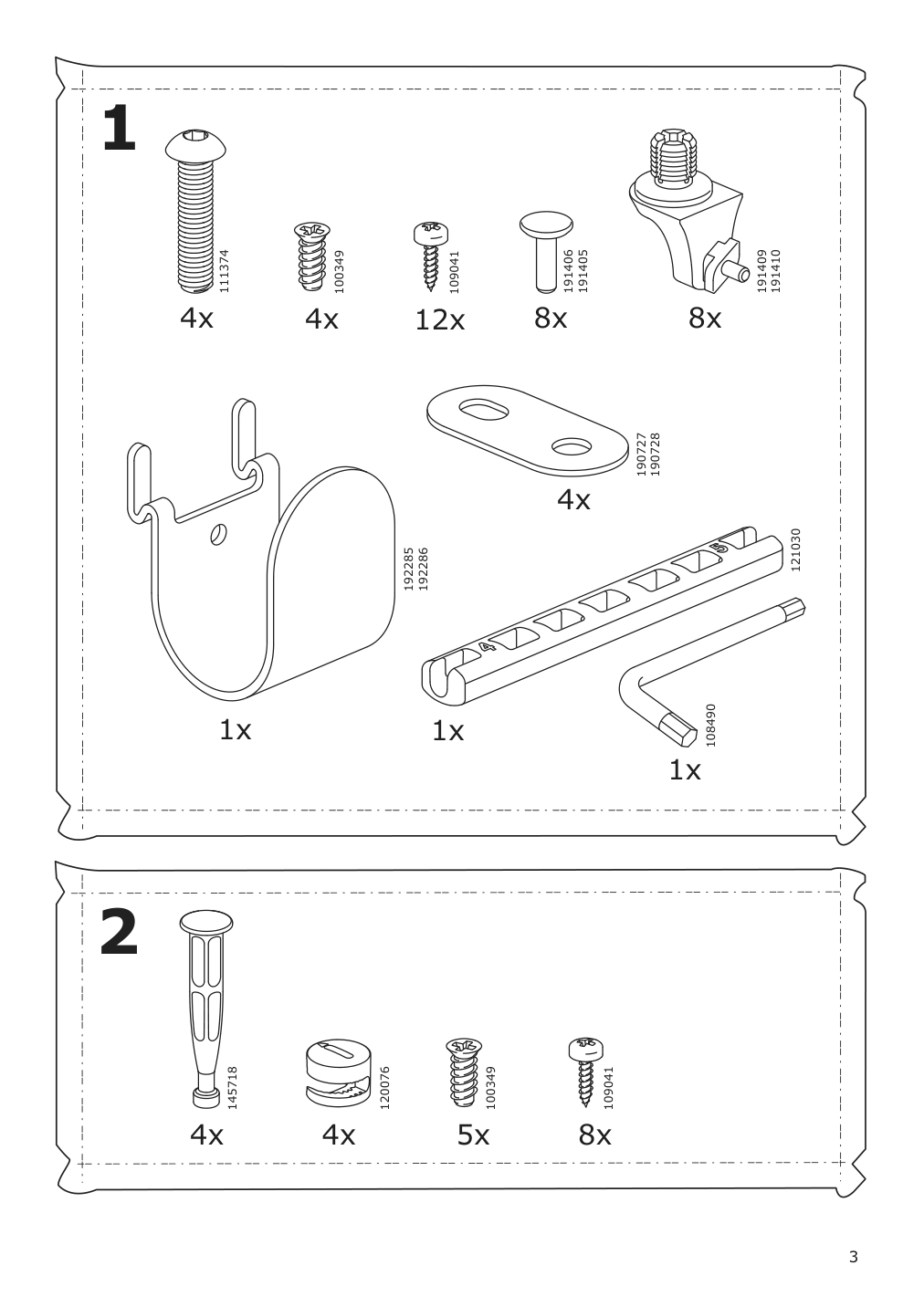 Assembly instructions for IKEA Bekant storage unit mesh black | Page 3 - IKEA BEKANT storage unit on casters 192.824.29