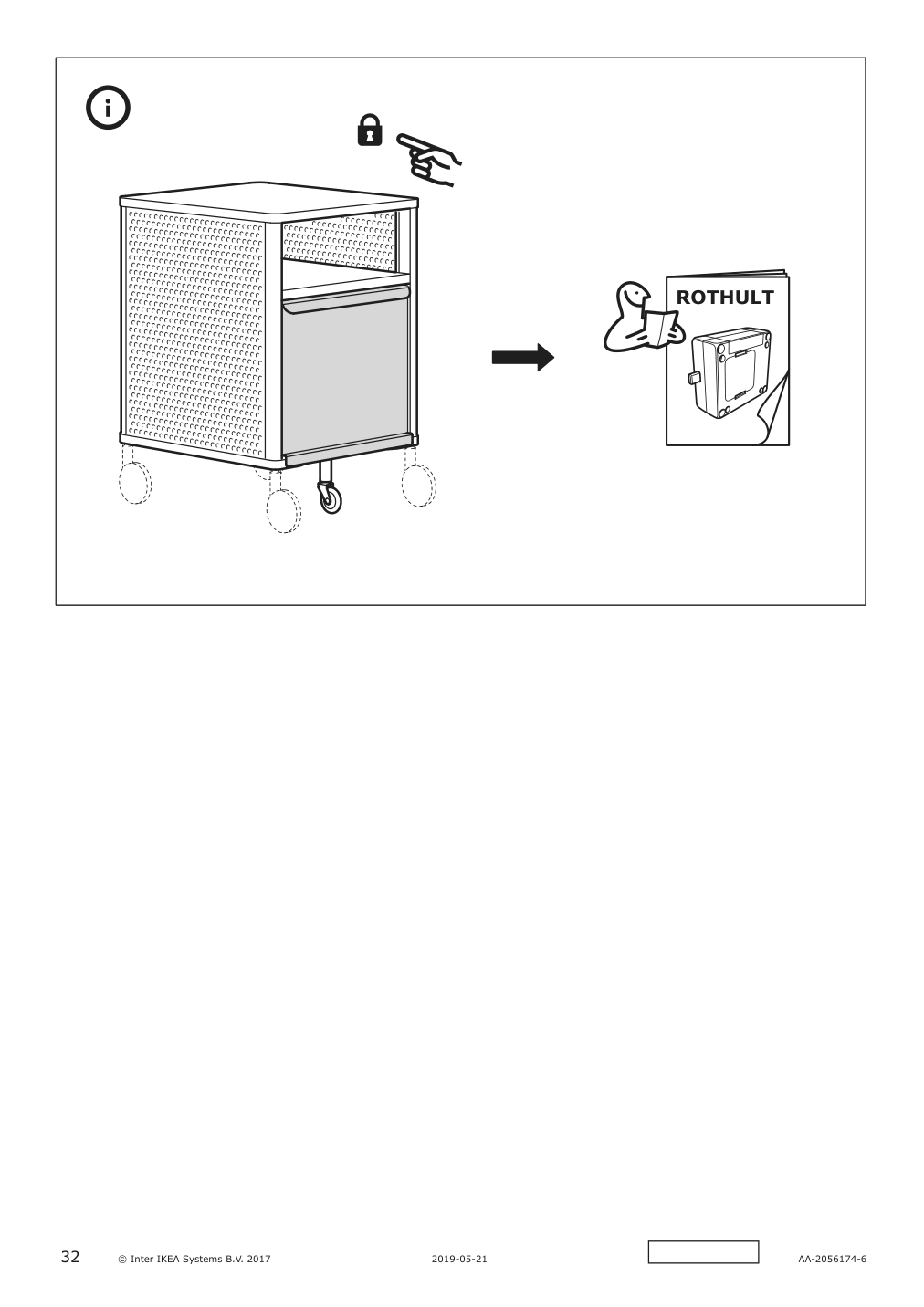 Assembly instructions for IKEA Bekant storage unit mesh black | Page 32 - IKEA BEKANT storage unit on casters 192.824.29