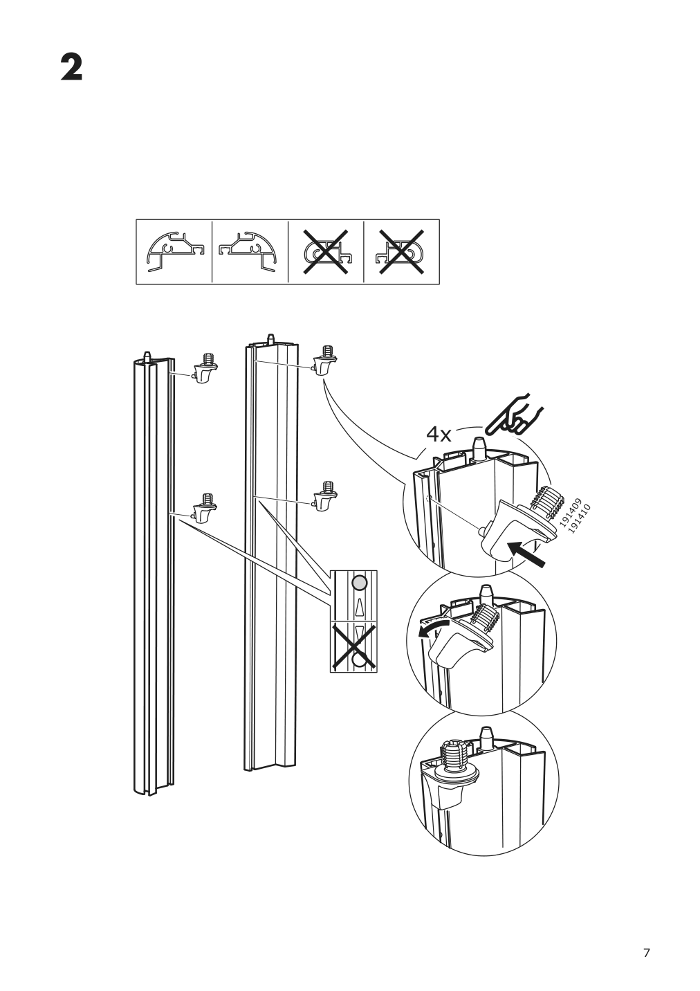 Assembly instructions for IKEA Bekant storage unit mesh black | Page 7 - IKEA BEKANT storage unit on casters 192.824.29