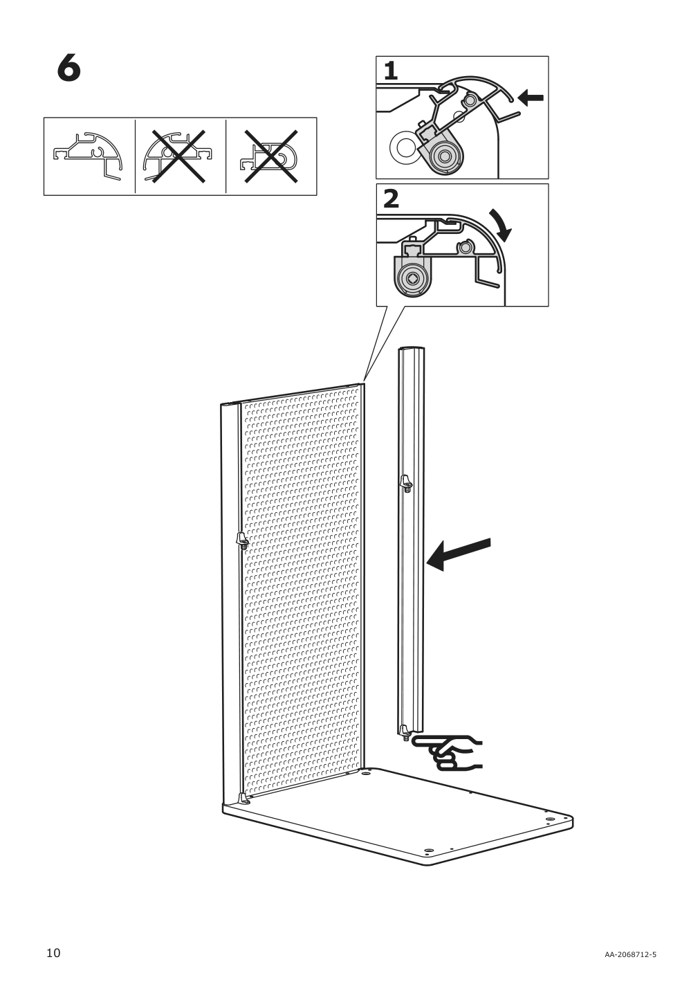 Assembly instructions for IKEA Bekant storage unit mesh black | Page 10 - IKEA BEKANT storage unit on casters 792.825.44