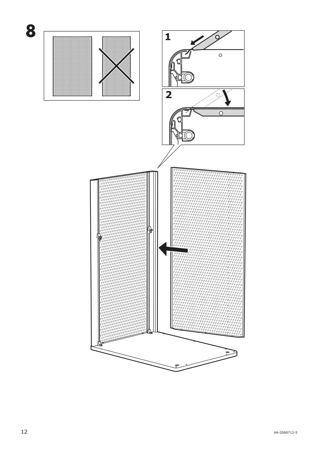 Assembly instructions for IKEA Bekant storage unit mesh black | Page 12 - IKEA BEKANT storage unit on casters 792.825.44