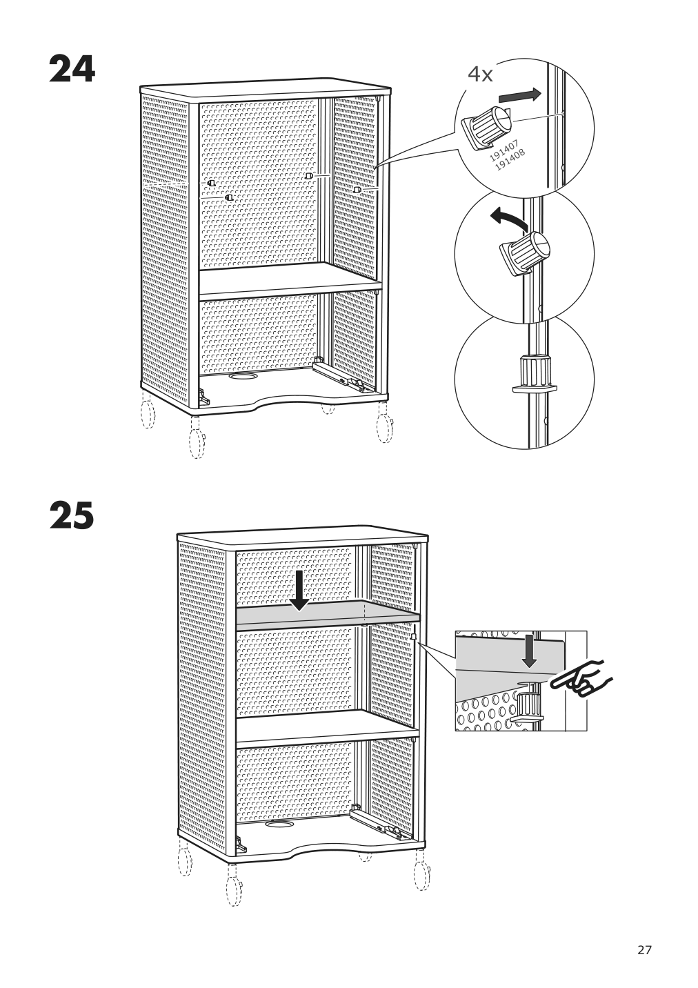 Assembly instructions for IKEA Bekant storage unit mesh black | Page 27 - IKEA BEKANT storage unit on casters 792.825.44