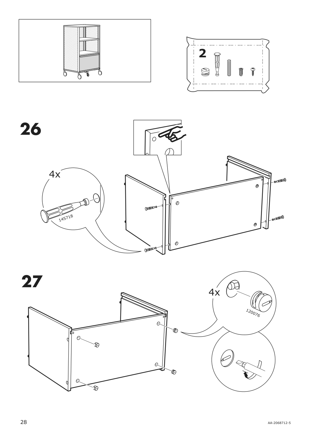 Assembly instructions for IKEA Bekant storage unit mesh black | Page 28 - IKEA BEKANT storage unit on casters 792.825.44