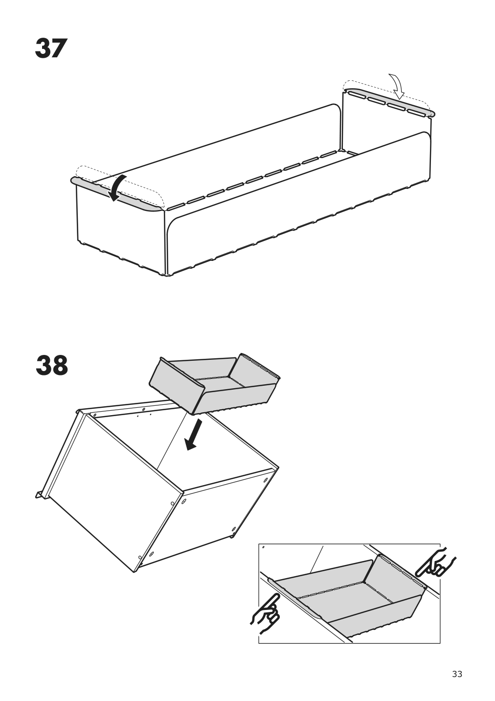 Assembly instructions for IKEA Bekant storage unit mesh black | Page 33 - IKEA BEKANT storage unit on casters 792.825.44