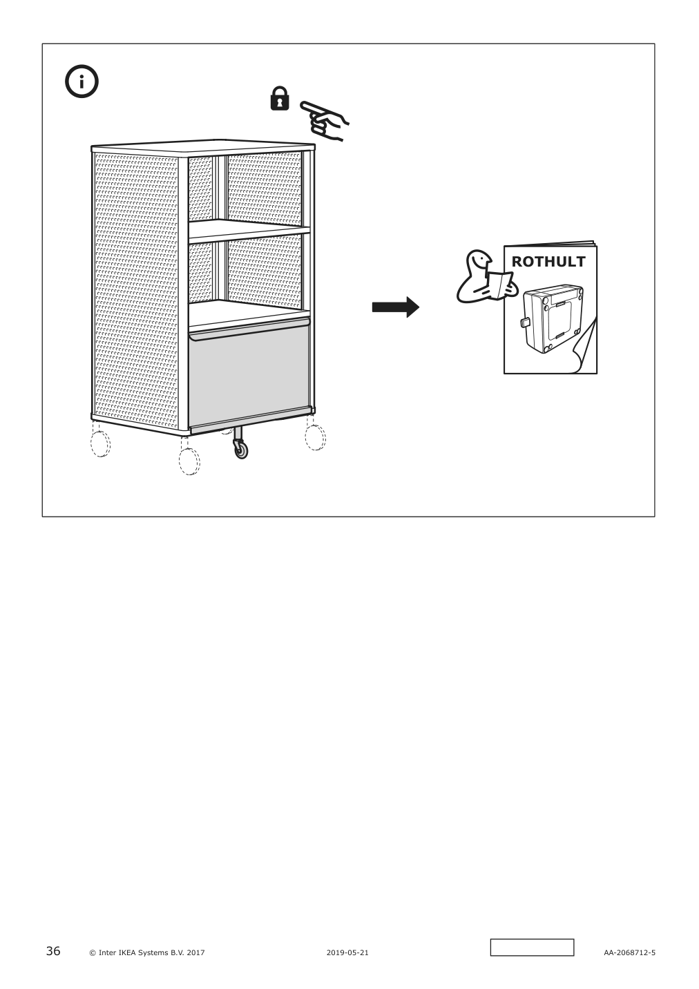 Assembly instructions for IKEA Bekant storage unit mesh black | Page 36 - IKEA BEKANT storage unit on casters 792.825.44