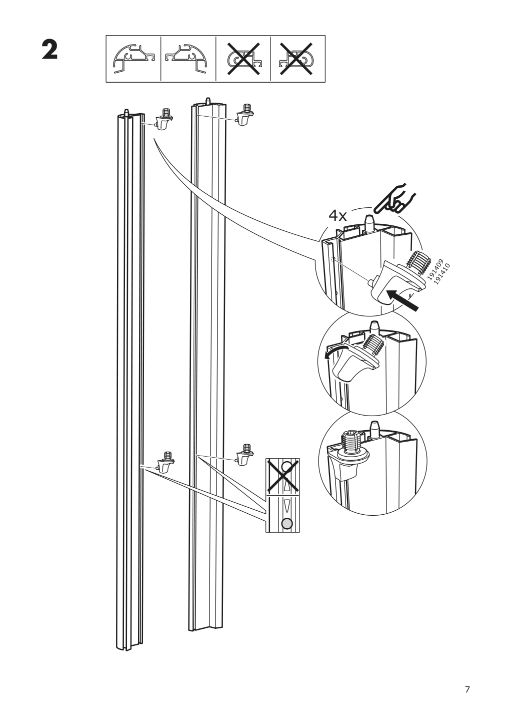 Assembly instructions for IKEA Bekant storage unit mesh black | Page 7 - IKEA BEKANT storage unit on casters 792.825.44