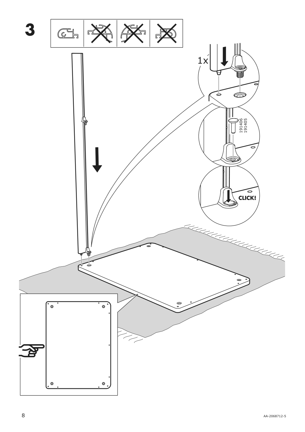 Assembly instructions for IKEA Bekant storage unit mesh black | Page 8 - IKEA BEKANT storage unit on casters 792.825.44