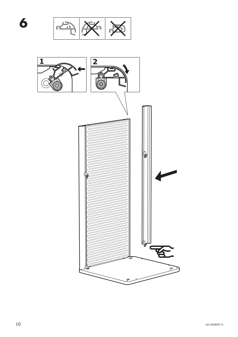 Assembly instructions for IKEA Bekant storage unit mesh white | Page 10 - IKEA BEKANT storage unit with smart lock 392.868.98