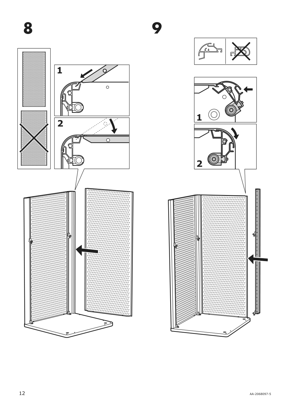 Assembly instructions for IKEA Bekant storage unit mesh white | Page 12 - IKEA BEKANT storage unit with smart lock 392.868.98