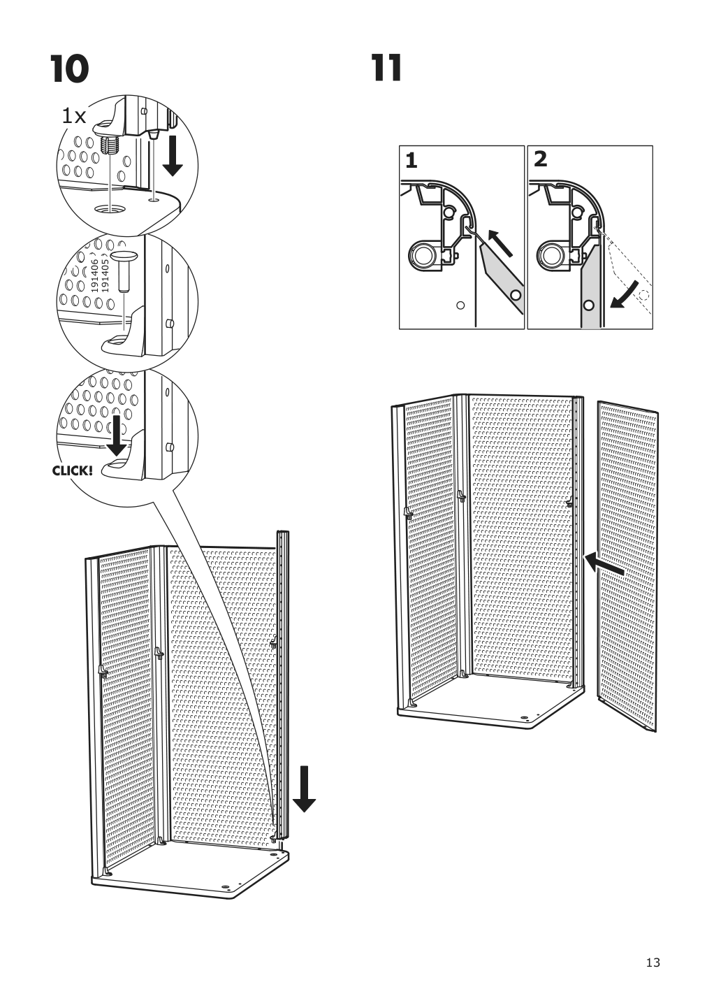 Assembly instructions for IKEA Bekant storage unit mesh white | Page 13 - IKEA BEKANT storage unit with smart lock 392.868.98