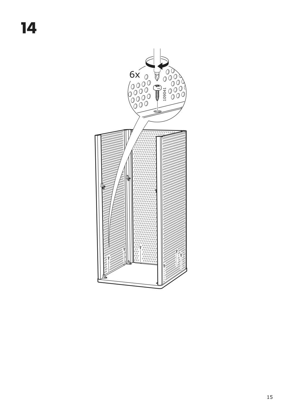 Assembly instructions for IKEA Bekant storage unit mesh white | Page 15 - IKEA BEKANT storage unit with smart lock 392.868.98