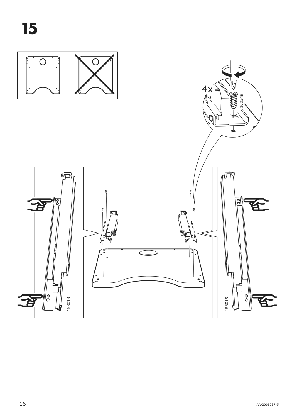 Assembly instructions for IKEA Bekant storage unit mesh white | Page 16 - IKEA BEKANT storage unit with smart lock 392.868.98