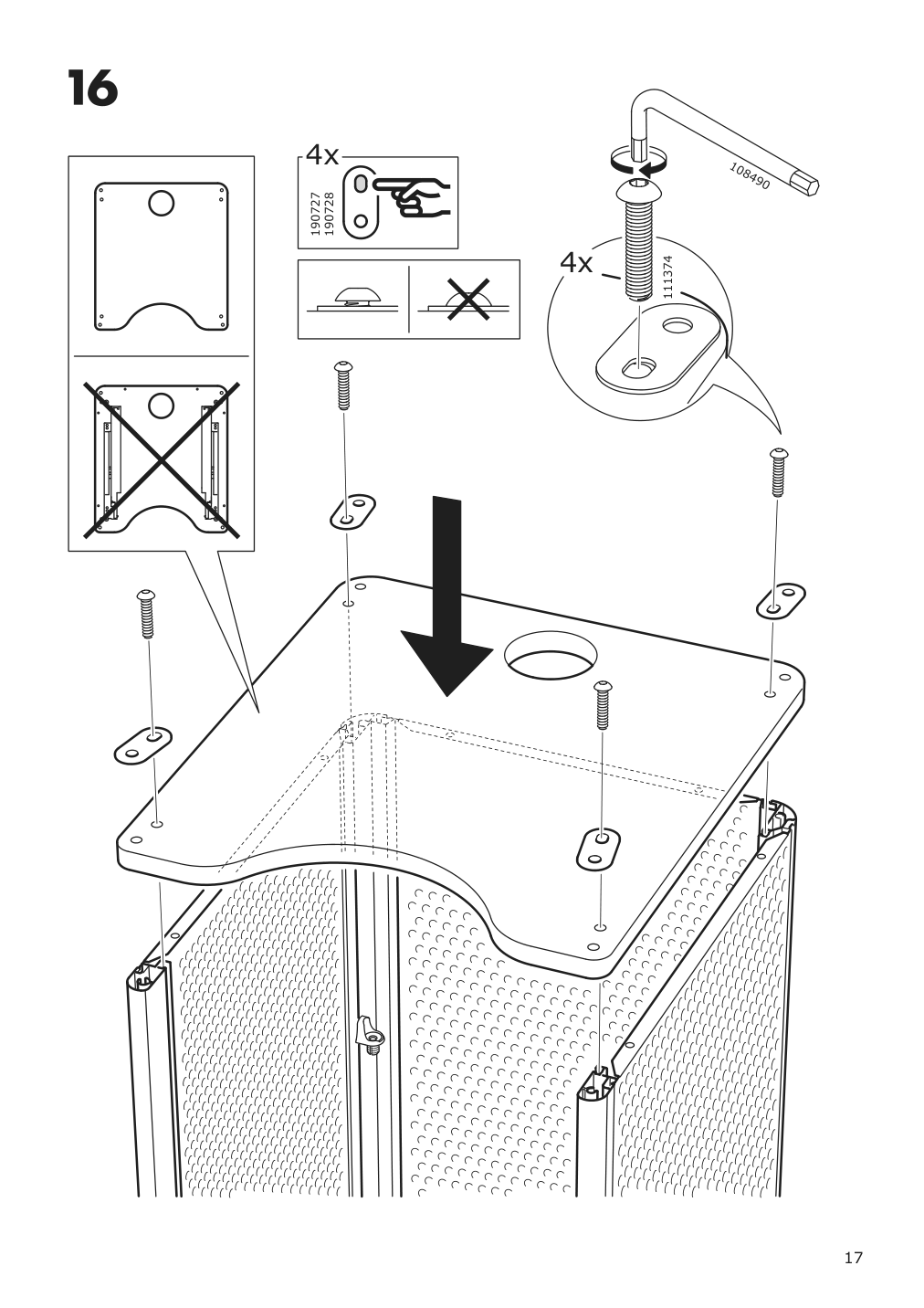 Assembly instructions for IKEA Bekant storage unit mesh white | Page 17 - IKEA BEKANT storage unit with smart lock 392.868.98