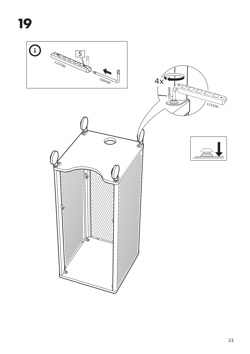 Assembly instructions for IKEA Bekant storage unit mesh white | Page 23 - IKEA BEKANT storage unit with smart lock 392.868.98