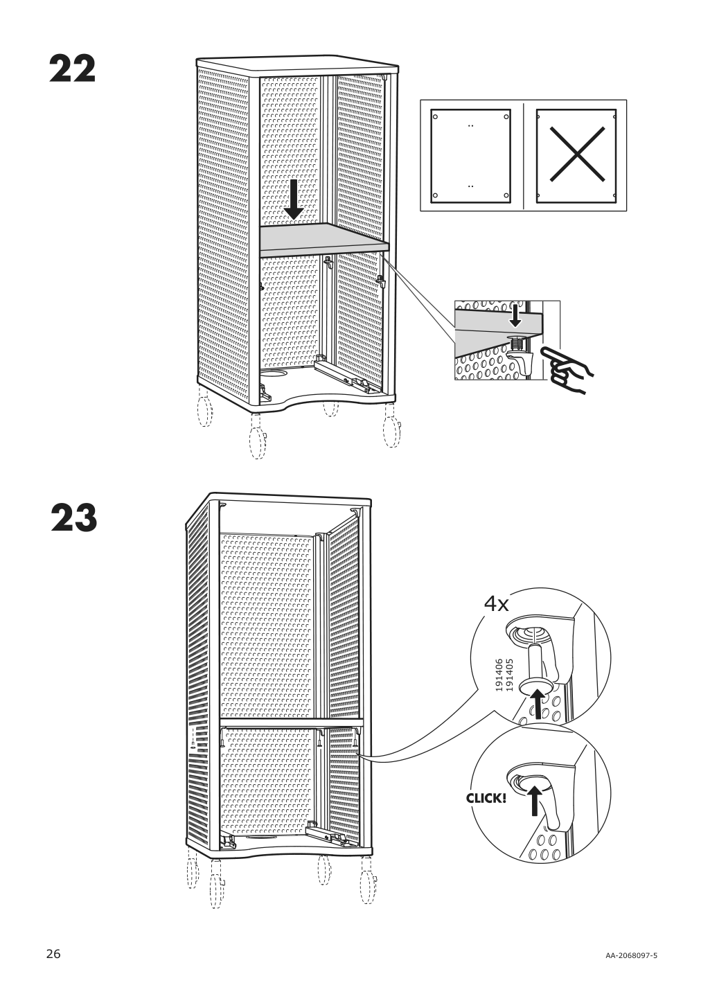 Assembly instructions for IKEA Bekant storage unit mesh white | Page 26 - IKEA BEKANT storage unit with smart lock 392.868.98