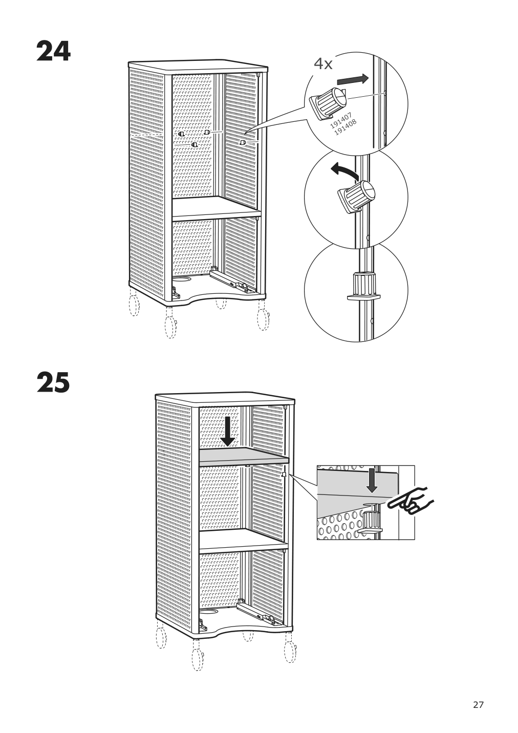 Assembly instructions for IKEA Bekant storage unit mesh white | Page 27 - IKEA BEKANT storage unit with smart lock 392.868.98