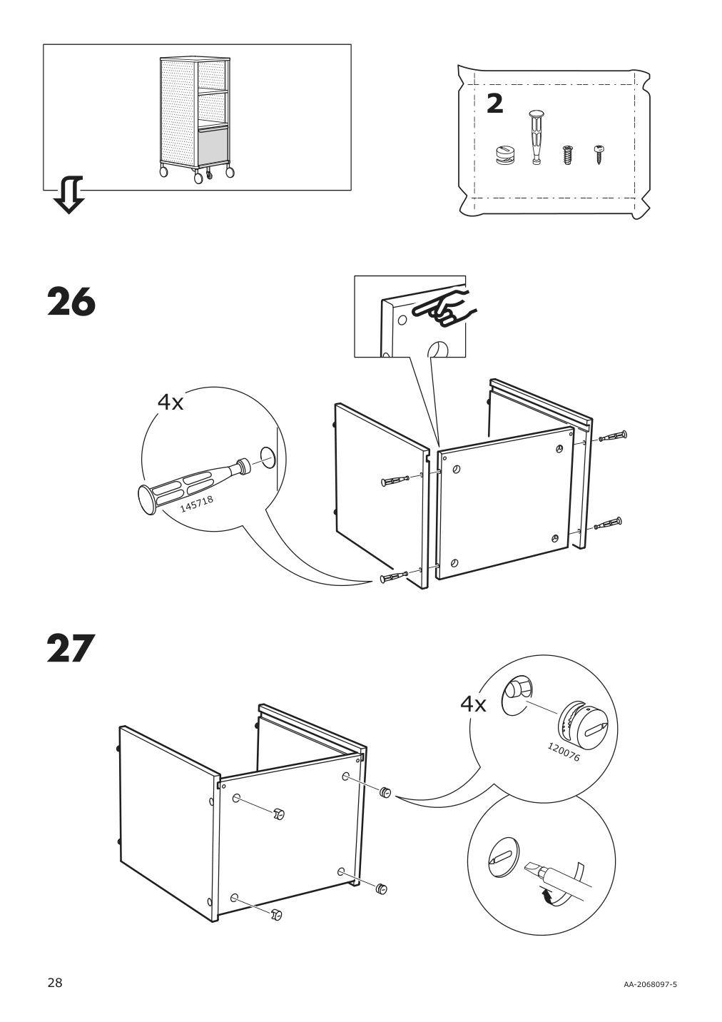 Assembly instructions for IKEA Bekant storage unit mesh white | Page 28 - IKEA BEKANT storage unit with smart lock 392.868.98