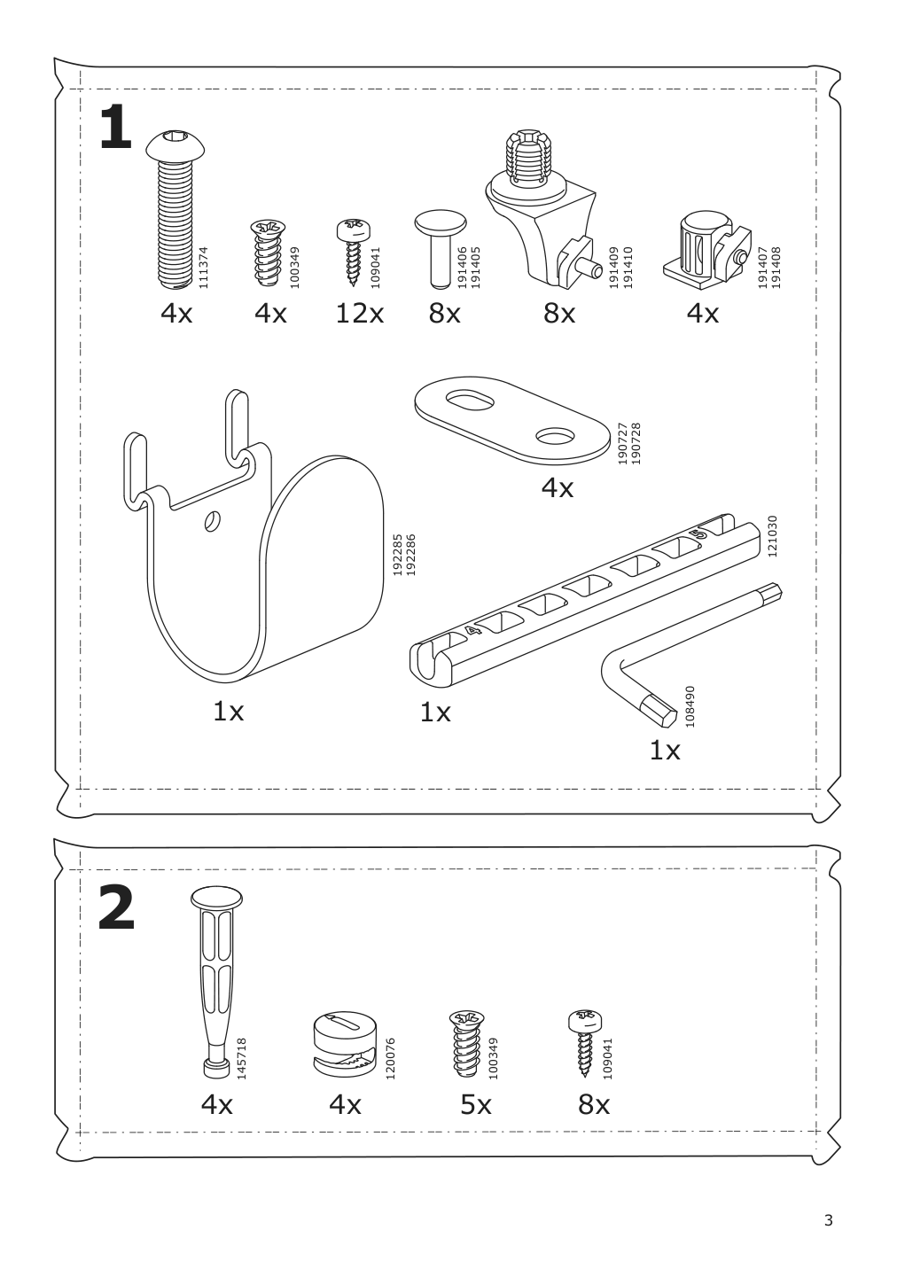 Assembly instructions for IKEA Bekant storage unit mesh white | Page 3 - IKEA BEKANT storage unit with smart lock 392.868.98