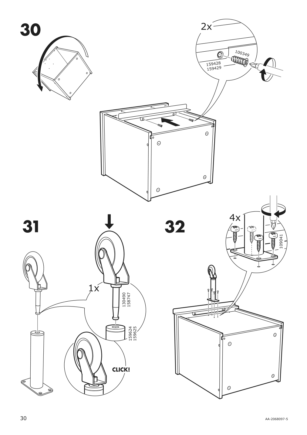 Assembly instructions for IKEA Bekant storage unit mesh white | Page 30 - IKEA BEKANT storage unit with smart lock 392.868.98