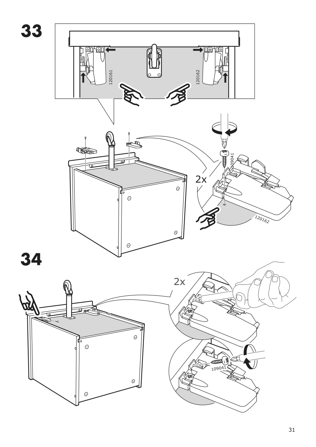 Assembly instructions for IKEA Bekant storage unit mesh white | Page 31 - IKEA BEKANT storage unit with smart lock 392.868.98