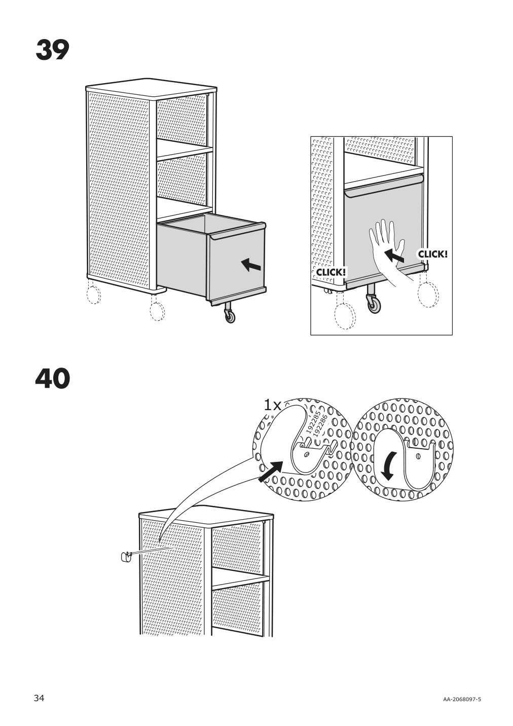 Assembly instructions for IKEA Bekant storage unit mesh white | Page 34 - IKEA BEKANT storage unit with smart lock 392.868.98