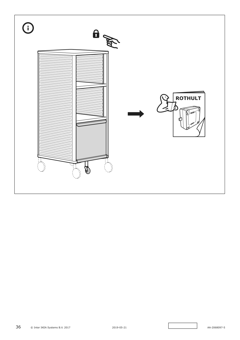 Assembly instructions for IKEA Bekant storage unit mesh white | Page 36 - IKEA BEKANT storage unit with smart lock 392.868.98