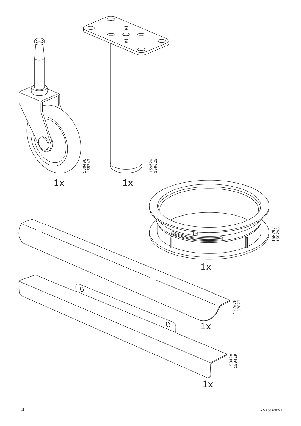 Assembly instructions for IKEA Bekant storage unit mesh white | Page 4 - IKEA BEKANT storage unit with smart lock 392.868.98